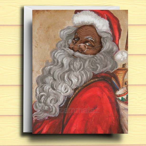 Black Santa Card E